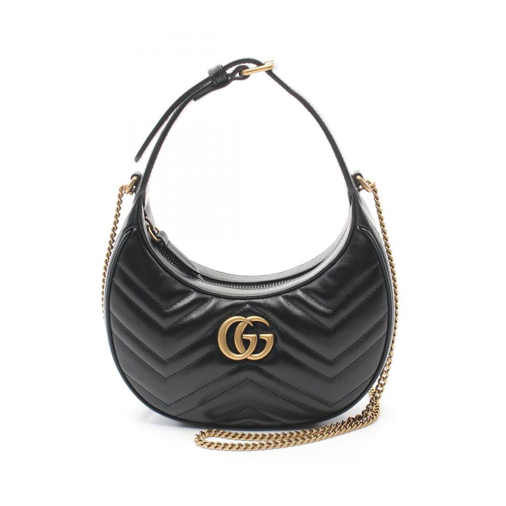 Gucci GG Marmont Handbag Leather Black - Picture 1 of 4